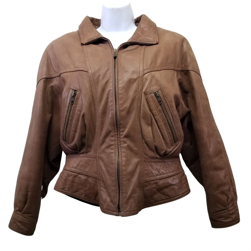 Adventure Bound Wilsons M Brown Bomber Jacket Leather Trap‎ Gorpcore Streetwear